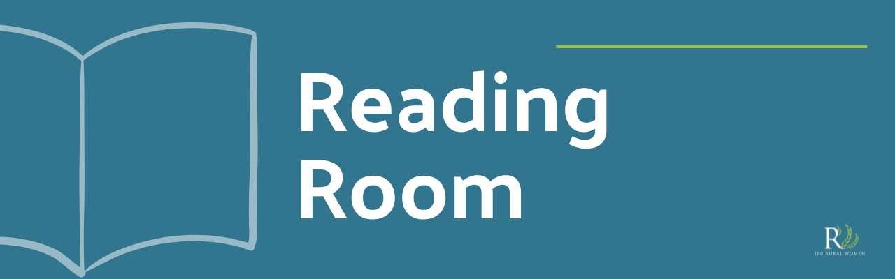 A graphic image banner for the 100 Rural Women Reading Room.