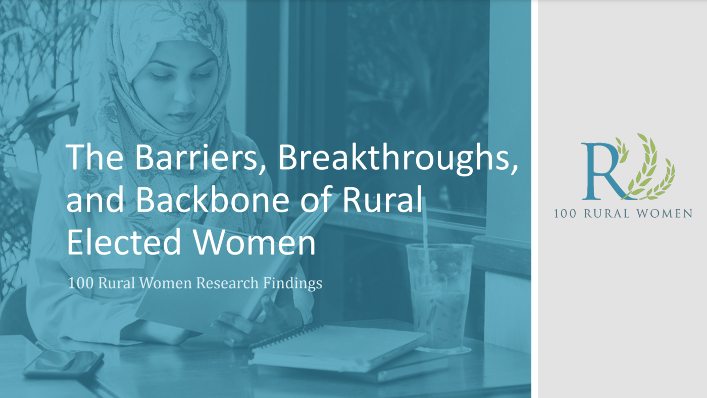 A picture of an opening PPT presentation slide. Showcases a woman wearing a hijab reading a book at a table.