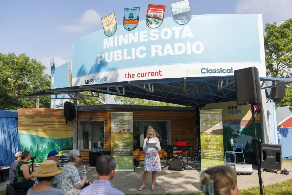 picture of MPR rradio show at the MN State Fair